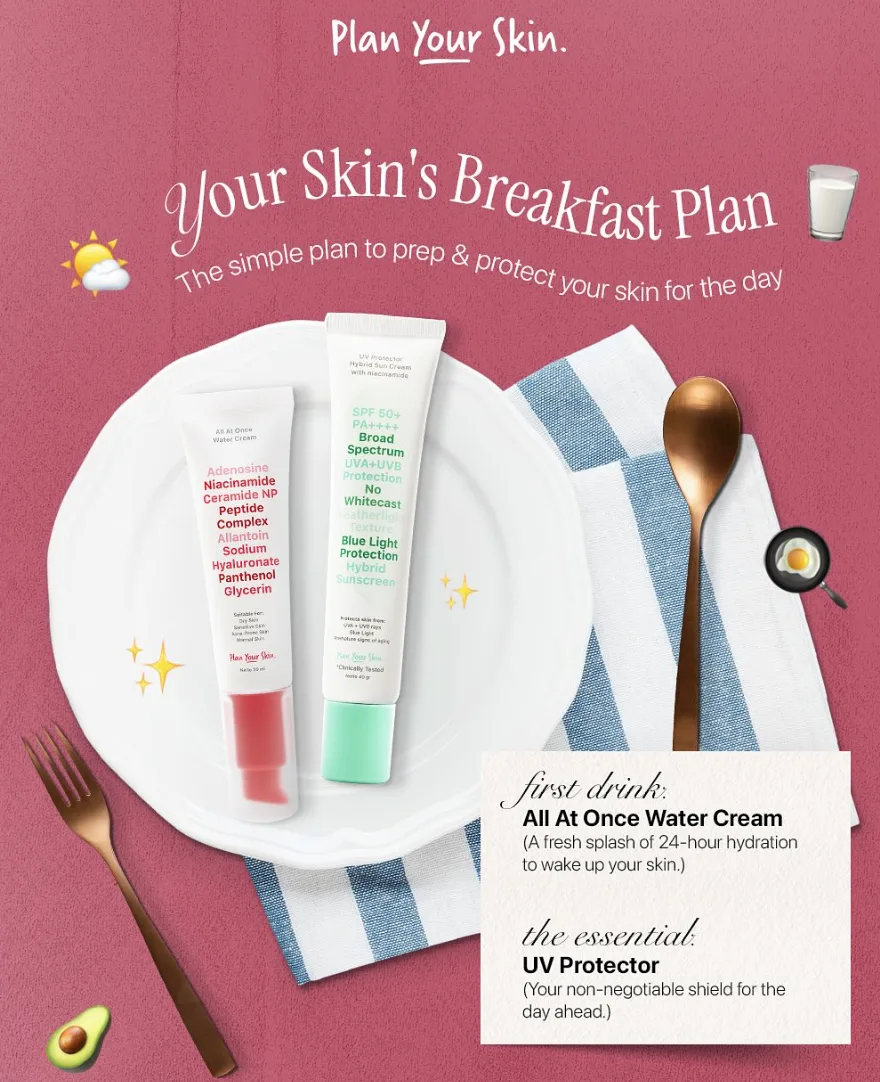 Rutinitas Skincare Pagi dengan Water Cream dan Hybrid Sunscreen — foto 1