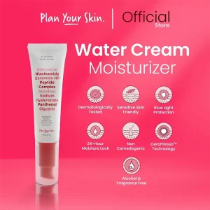 Plan Your Skin All At Once Water Cream Moisturizer (30ml) - Approved by BPOM - Image 3